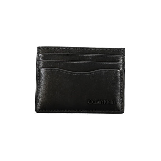 Portafoglio da uomo in pelle Calvin Klein Nero