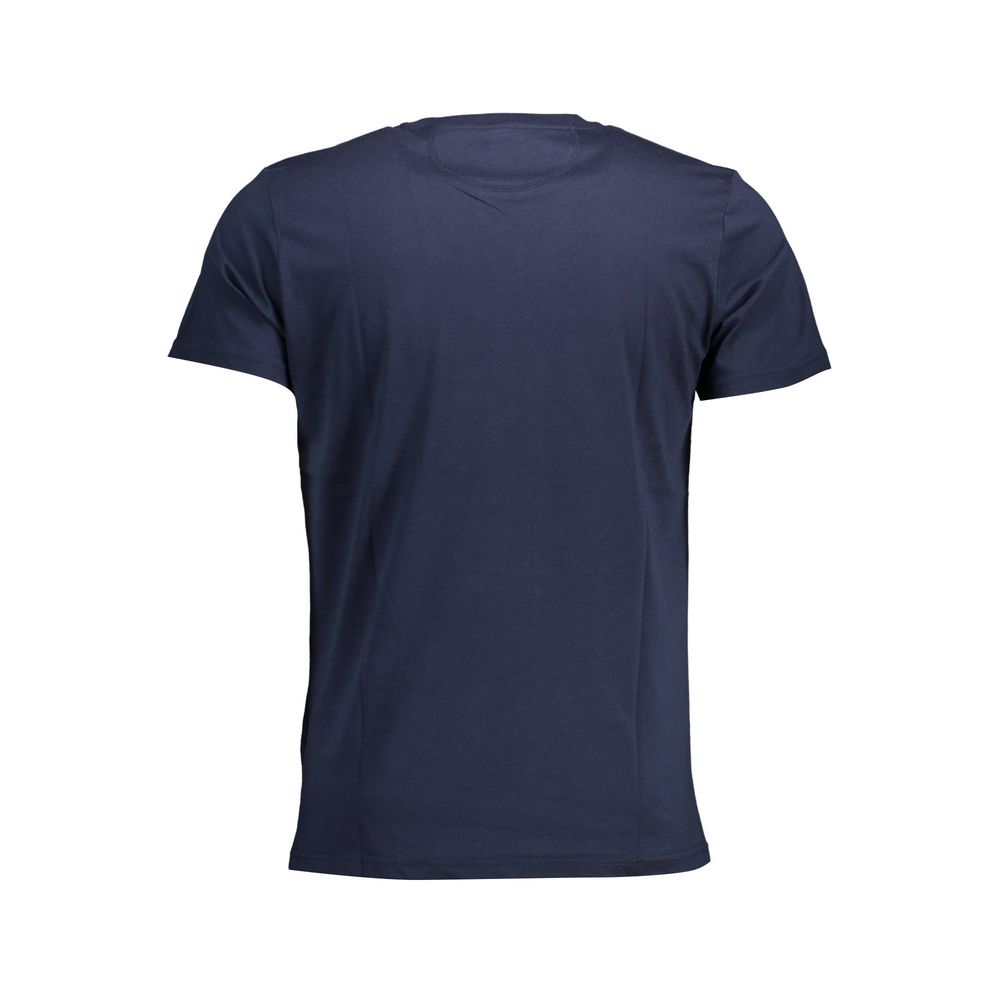 La Martina Chic Crew Neck Cotton Tee in blu