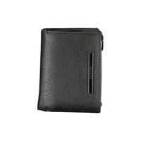 Portafoglio Calvin Klein Sleek in pelle nera con portamonete