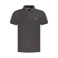 Polo da uomo in cotone nero Timberland