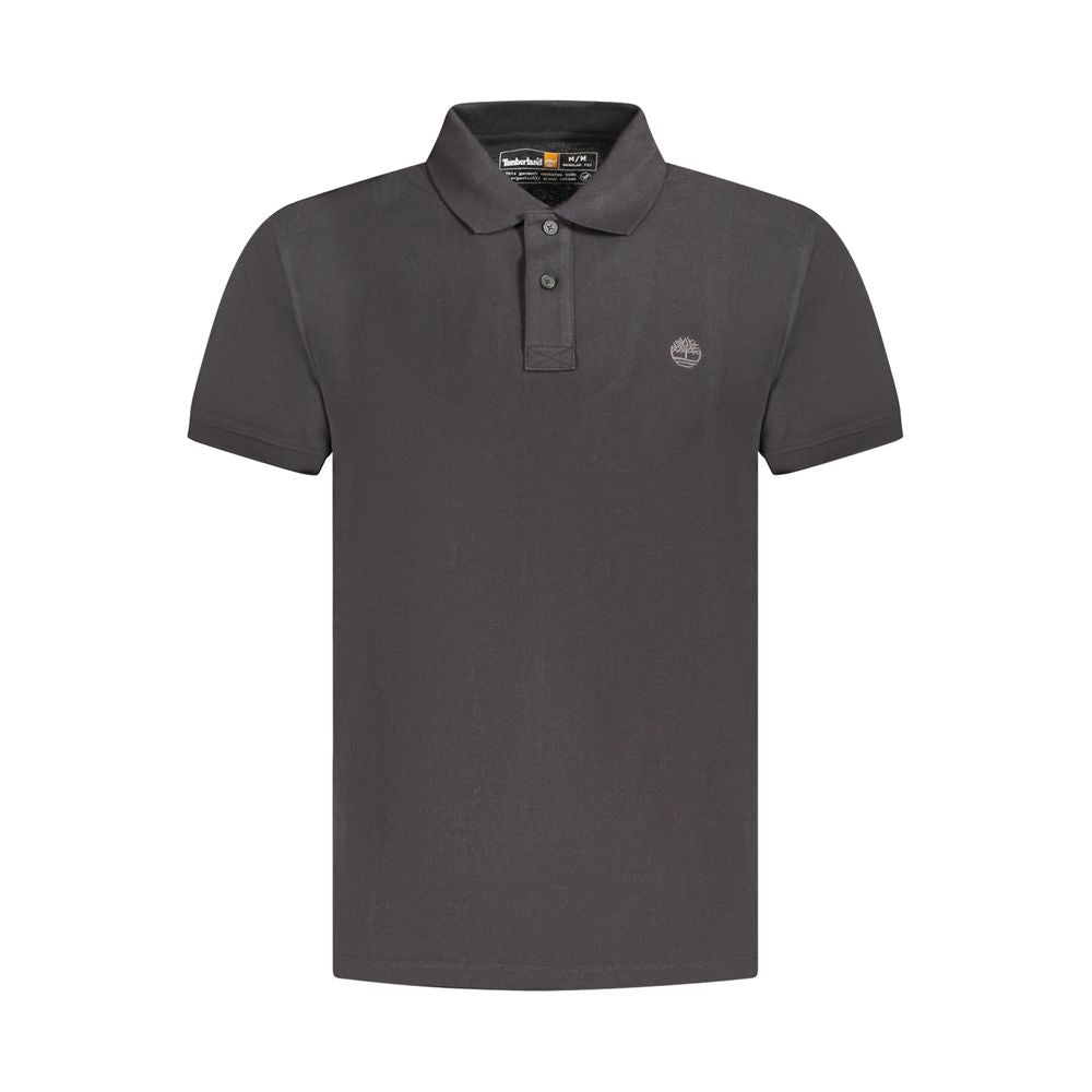 Polo da uomo in cotone nero Timberland