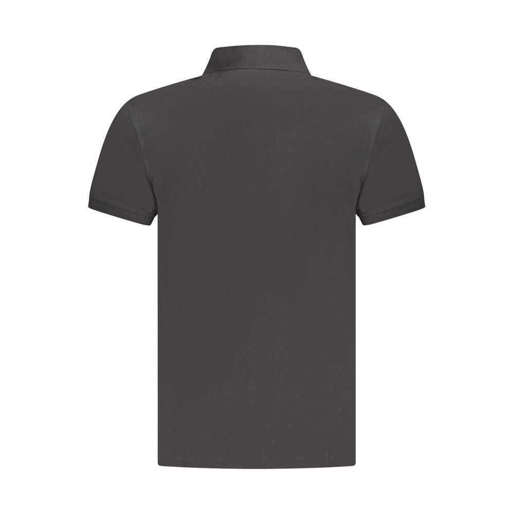 Polo da uomo in cotone nero Timberland