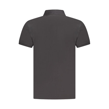 Polo da uomo in cotone nero Timberland