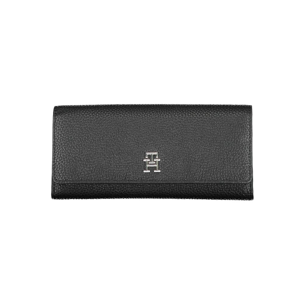 Portefeuille Tommy Hilfiger pour femme en polyuréthane noir
