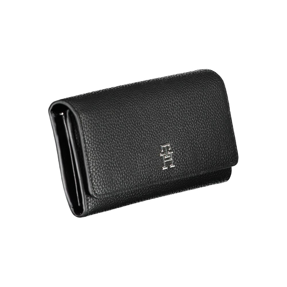 Portefeuille Tommy Hilfiger pour femme en polyuréthane noir