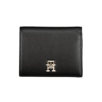Portafoglio da donna Tommy Hilfiger in poliuretano nero