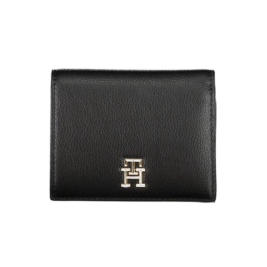 Portafoglio da donna Tommy Hilfiger in poliuretano nero