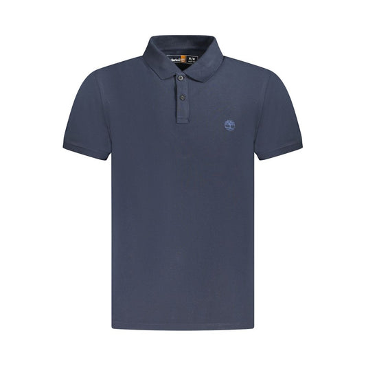 Polo da uomo in cotone blu Timberland