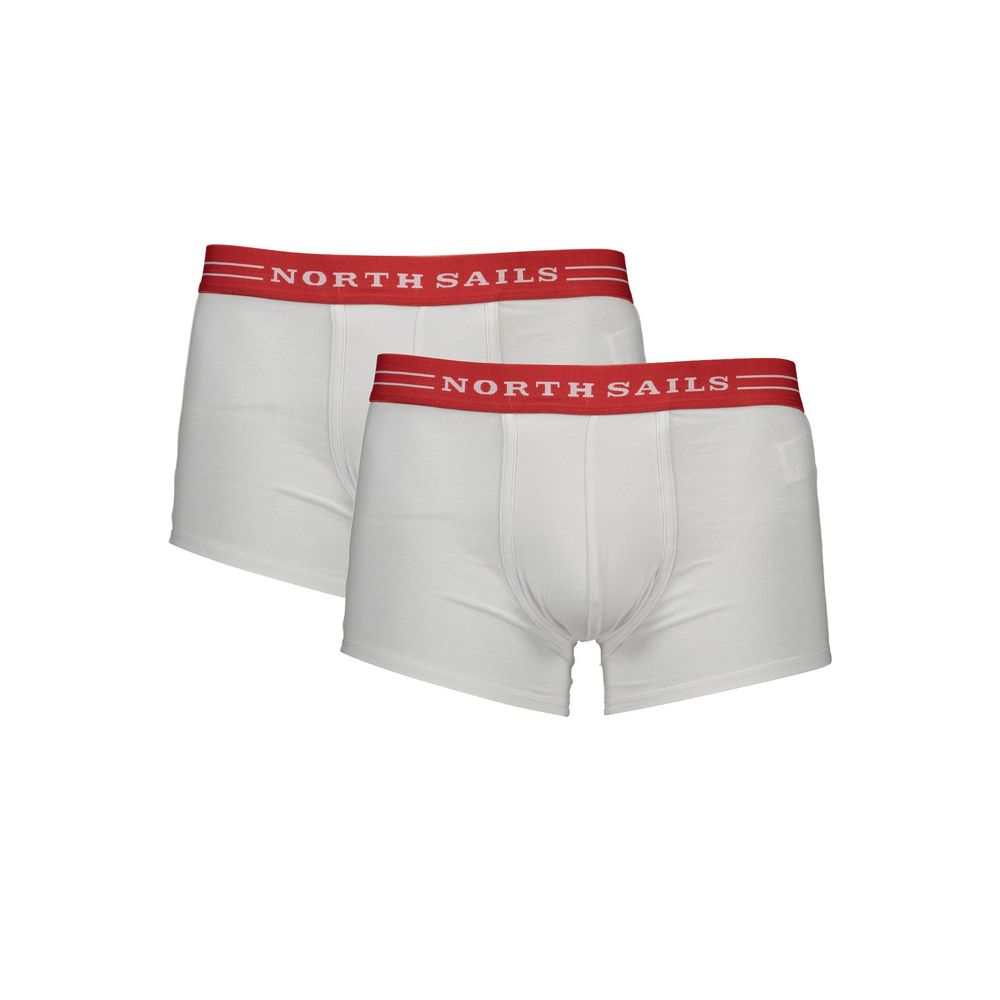 Boxer da uomo in cotone bianco North Sails