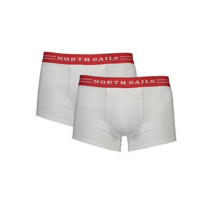 Boxer da uomo in cotone bianco North Sails