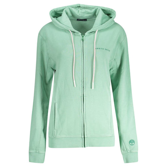 Felpa da donna in cotone verde North Sails