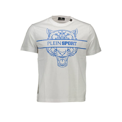 T-shirt da uomo in cotone bianco Plein Sport