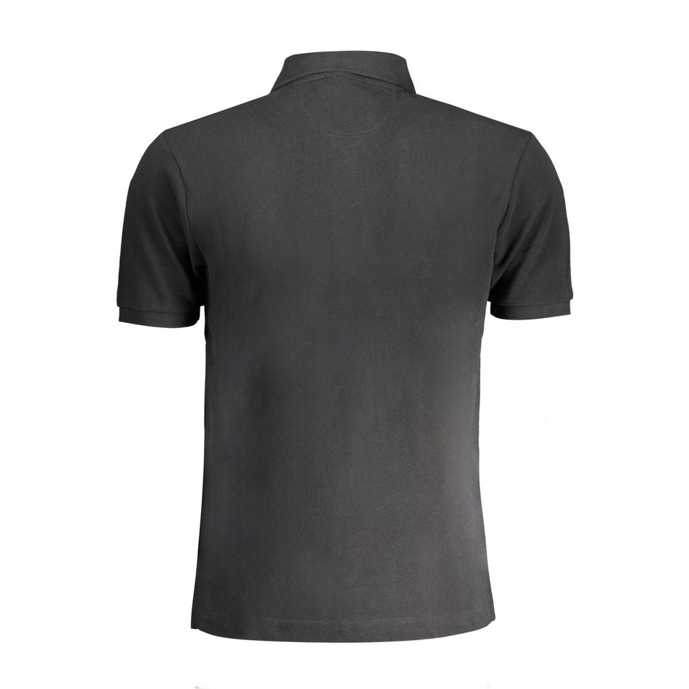 Polo da uomo in cotone nero La Martina