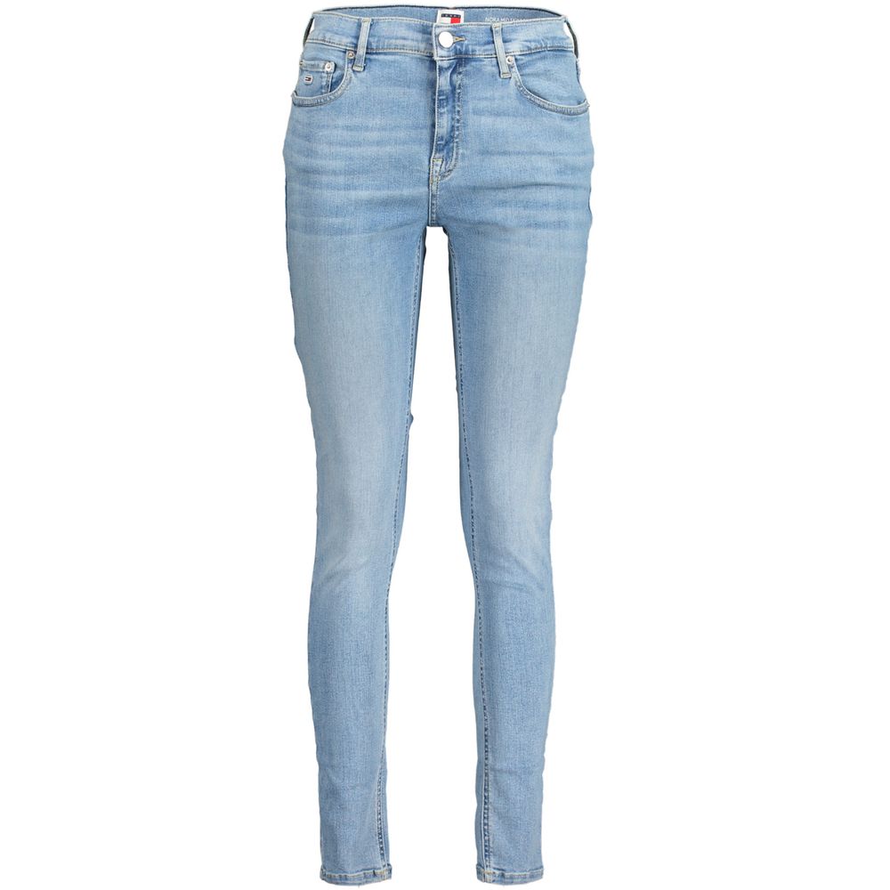 Jean skinny en coton Tommy Hilfiger Azzurro pour femme