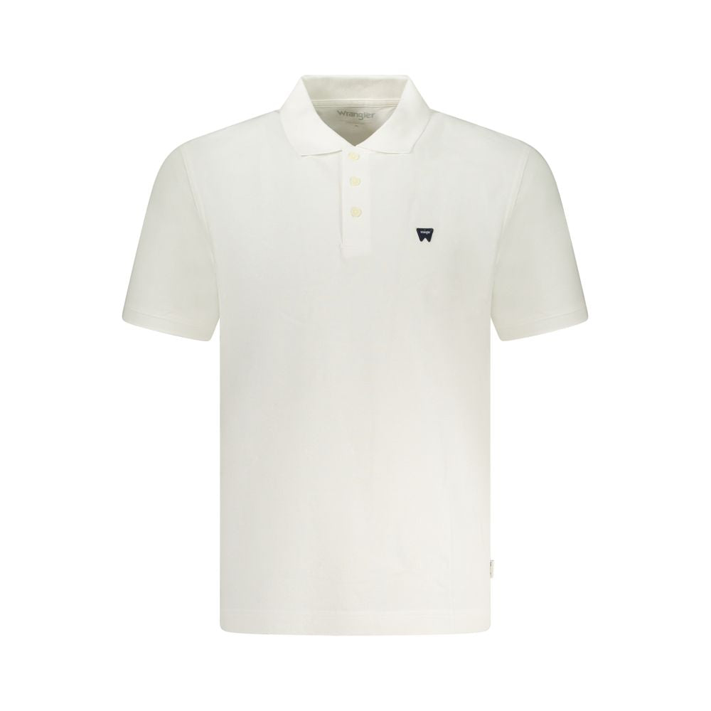 Polo da uomo in cotone bianco Wrangler