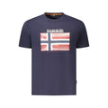 Napapijri Blue Organic Cotton Men T-Shirt