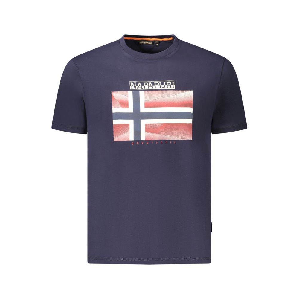 T-shirt Napapijri bleu en coton biologique pour homme