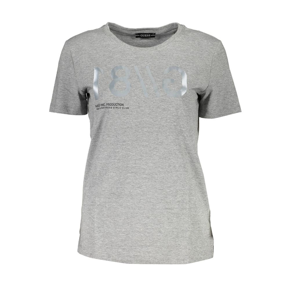 Maglietta da donna in cotone grigio Guss Jeans