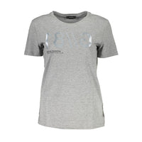 Maglietta da donna in cotone grigio Guss Jeans