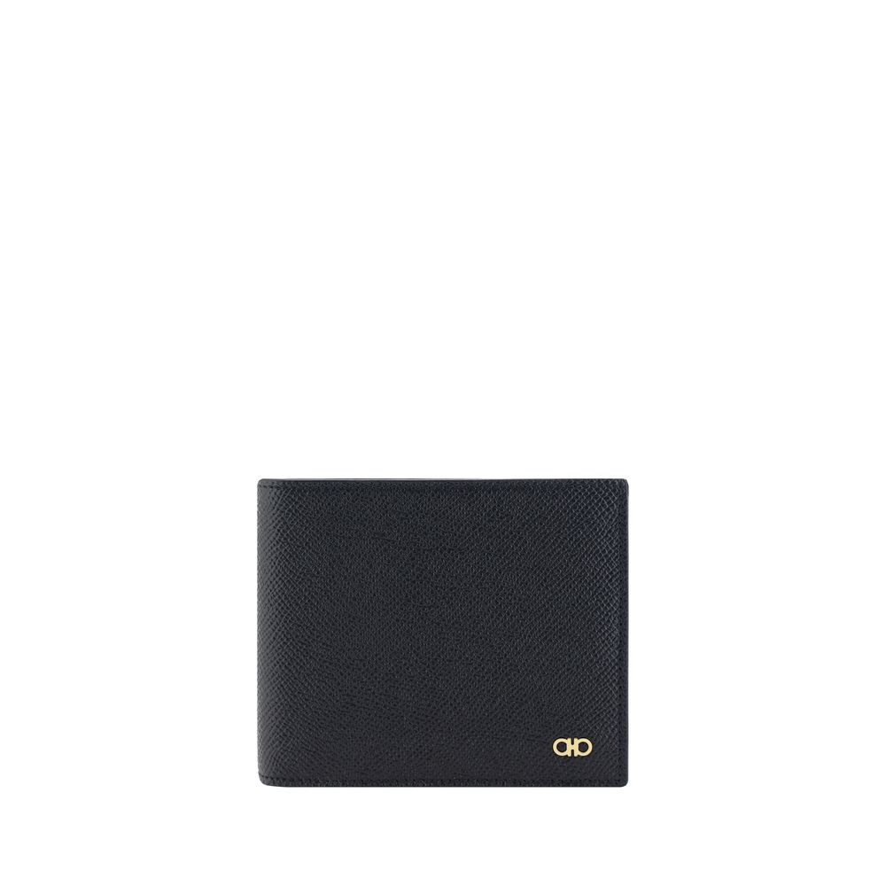 Portefeuille Ferragamo Bos Taurus en cuir de veau noir