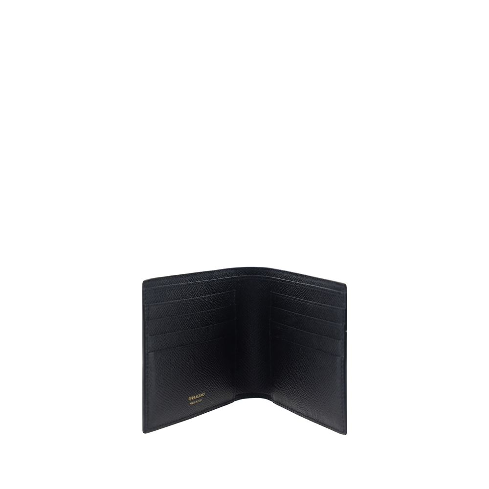 Portefeuille Ferragamo Bos Taurus en cuir de veau noir