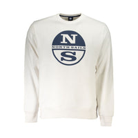 Felpa da uomo in cotone bianco North Sails