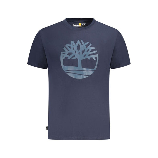Maglietta da uomo in cotone blu Timberland