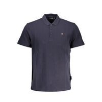 Polo da uomo in cotone blu Napapijri