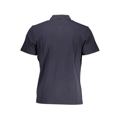 Polo da uomo in cotone blu Napapijri