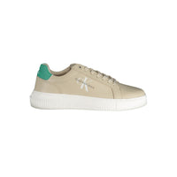 Sneaker da uomo Calvin Klein in pelle beige