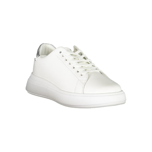 Sneaker da donna in pelle Calvin Klein Bianco