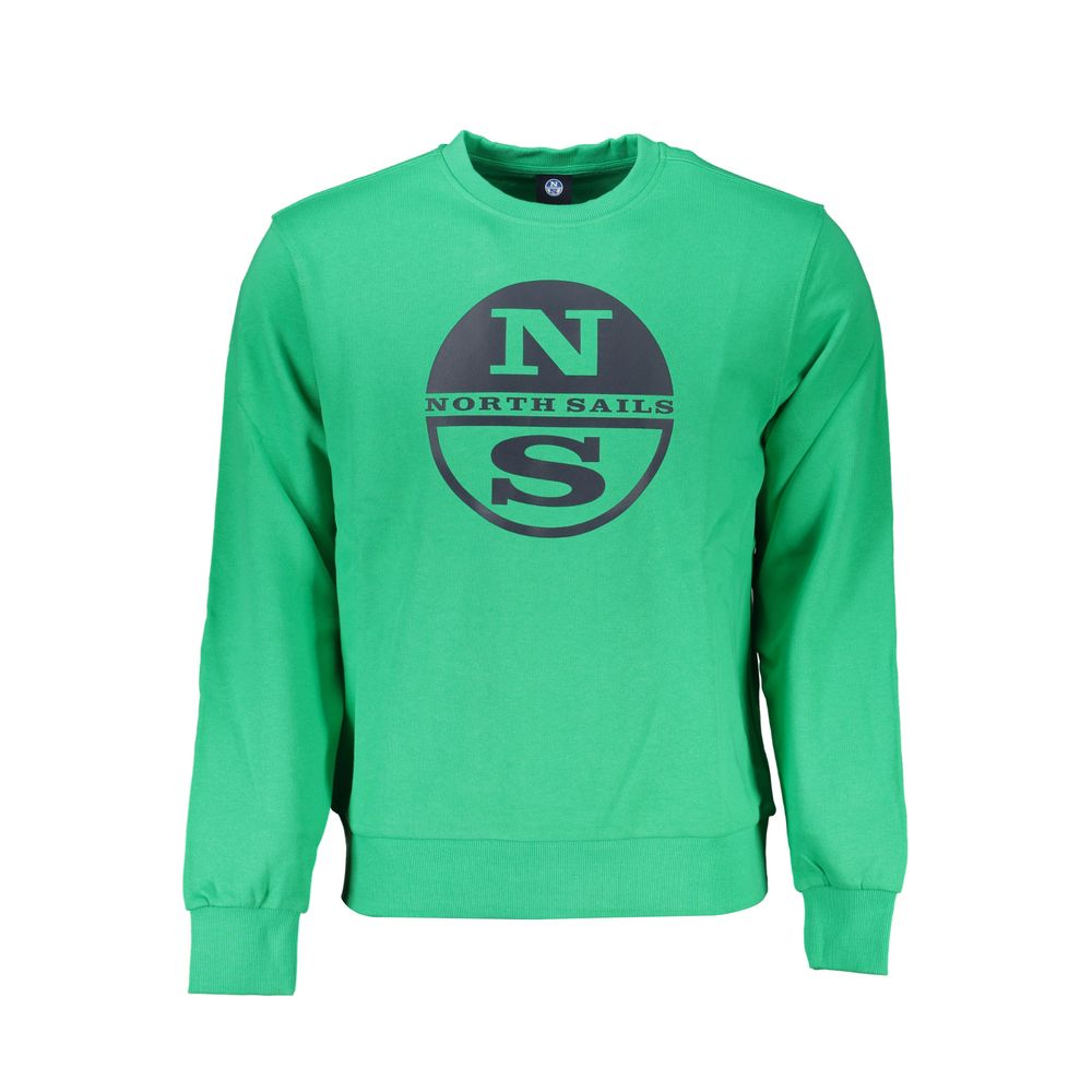 Maglione da uomo in cotone verde North Sails