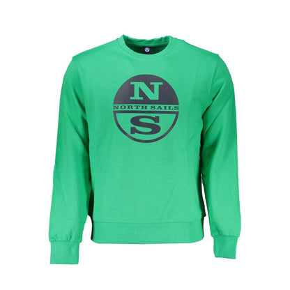 Maglione da uomo in cotone verde North Sails