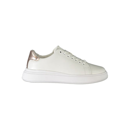 Baskets Calvin Klein en cuir blanc pour femme
