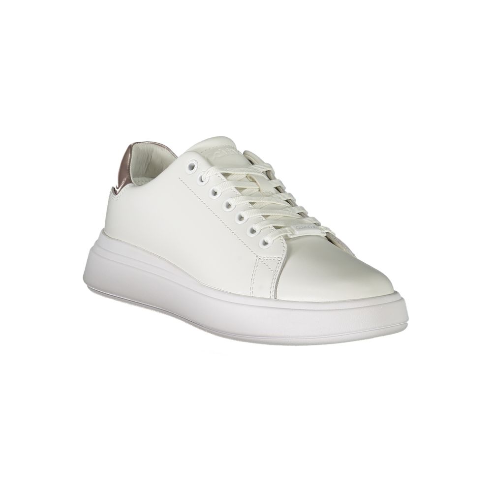 Baskets Calvin Klein en cuir blanc pour femme