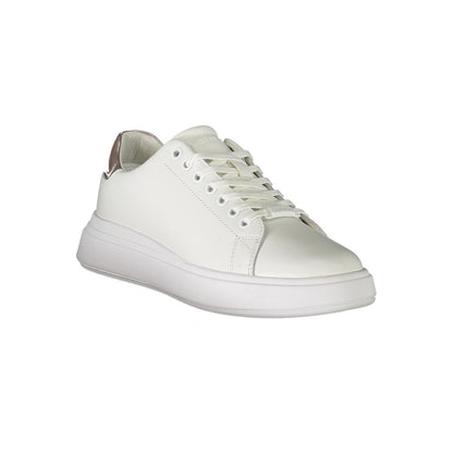 Baskets Calvin Klein en cuir blanc pour femme