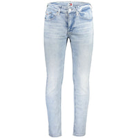 Tommy Hilfiger Azzurro Cotton Men's Tapered Jean