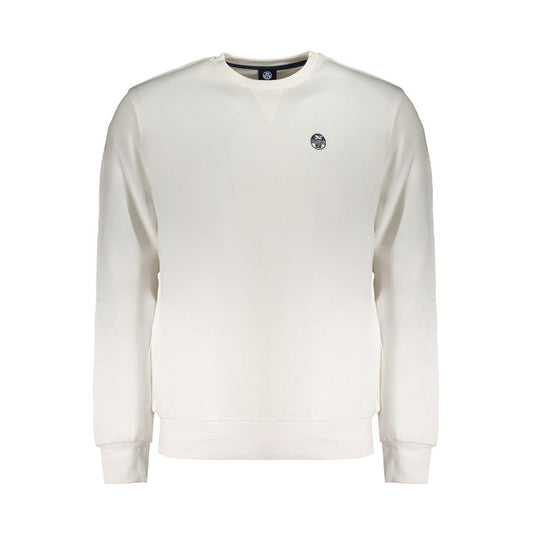 Felpa da uomo in cotone bianco North Sails