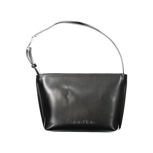Borsa a tracolla da donna in poliestere nero Calvin Klein