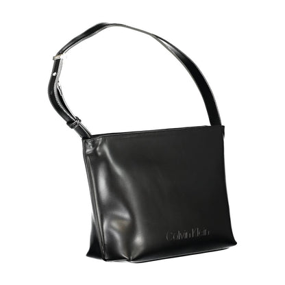 Borsa a tracolla da donna in poliestere nero Calvin Klein