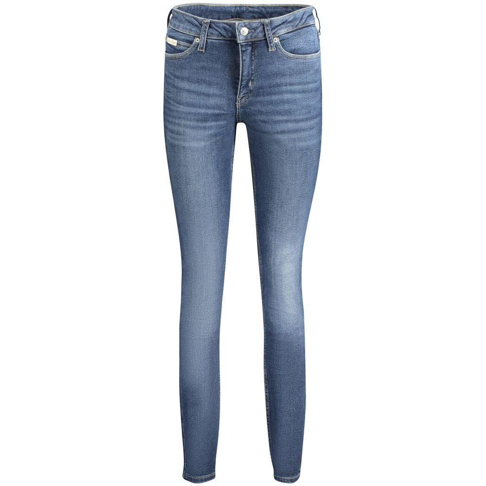 Jean Calvin Klein Blu en coton pour femme