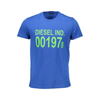 Maglietta da uomo in cotone Diesel Blu