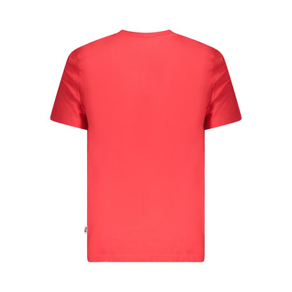 Maglietta da uomo in cotone rosso Fila