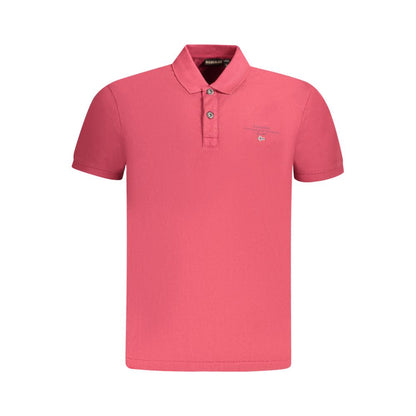 Polo da uomo in cotone Napapijri Rosso
