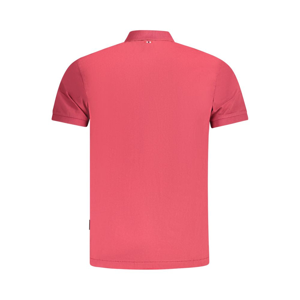 Polo da uomo in cotone Napapijri Rosso