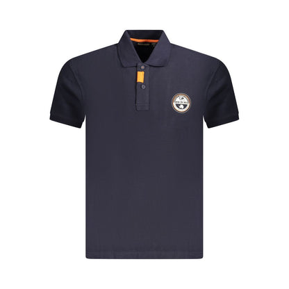 Polo da uomo in cotone blu Napapijri