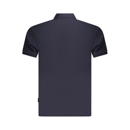 Polo da uomo in cotone blu Napapijri