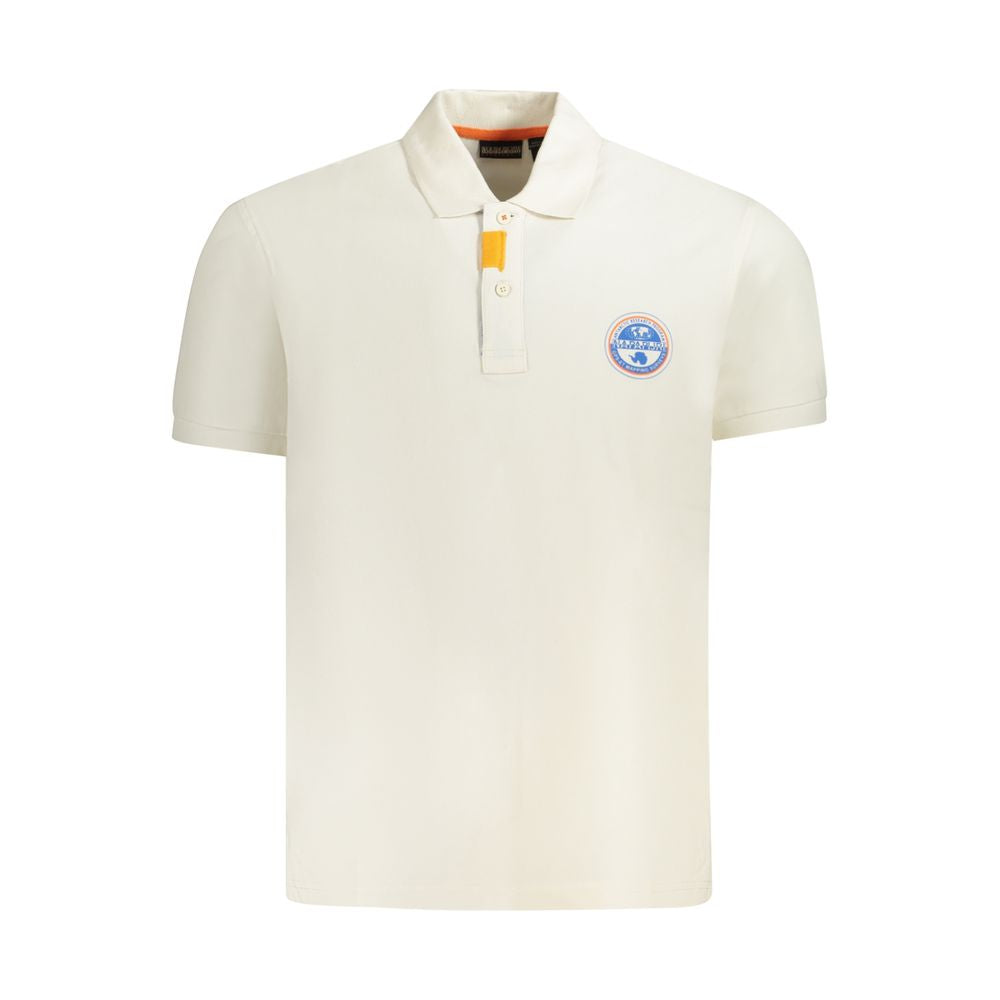 Polo da uomo in cotone bianco Napapijri