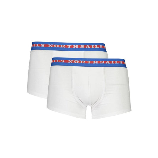 Boxer da uomo in cotone bianco North Sails