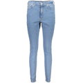 Jeans da donna in cotone azzurro Tommy Hilfiger